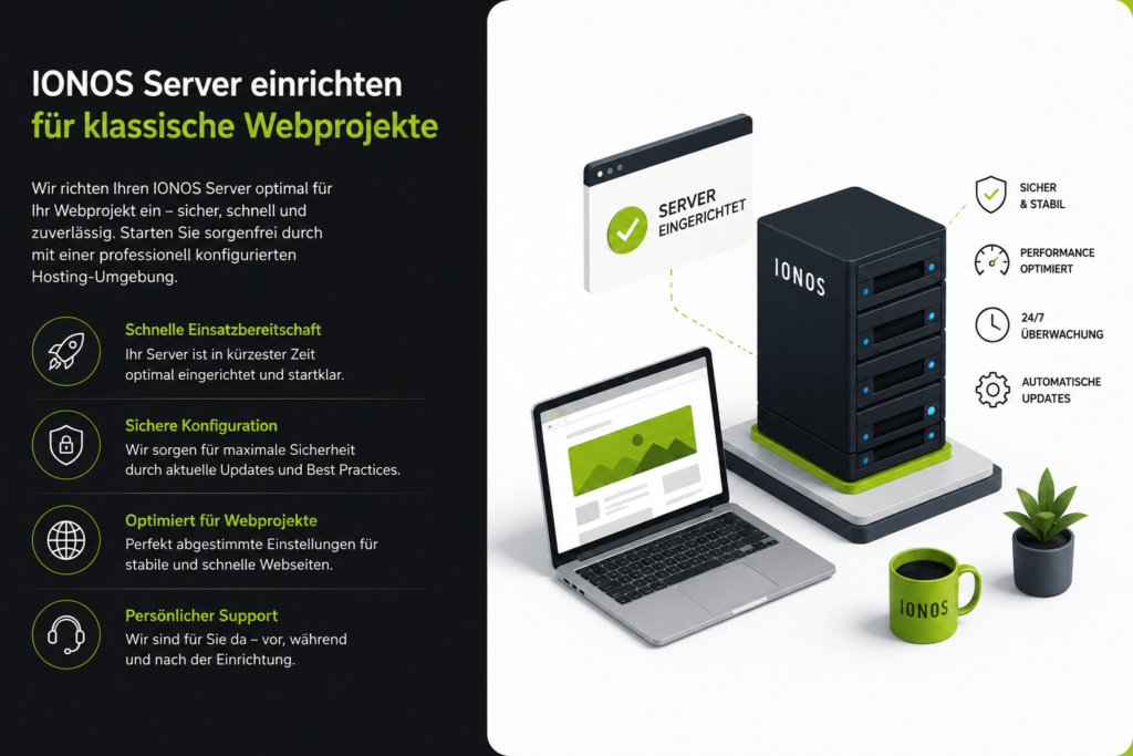 IONOS Server einrichten für klassische Webprojekte