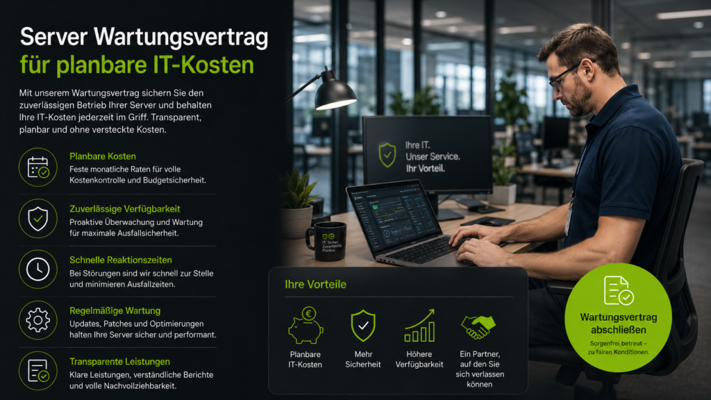 Server Wartungsvertrag für planbare IT-Kosten