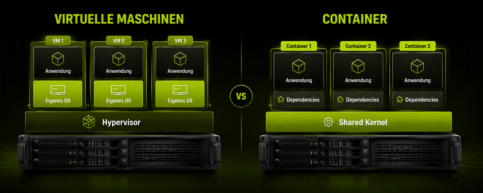 Container vs. virtuelle Maschinen Was ist der Unterschied?