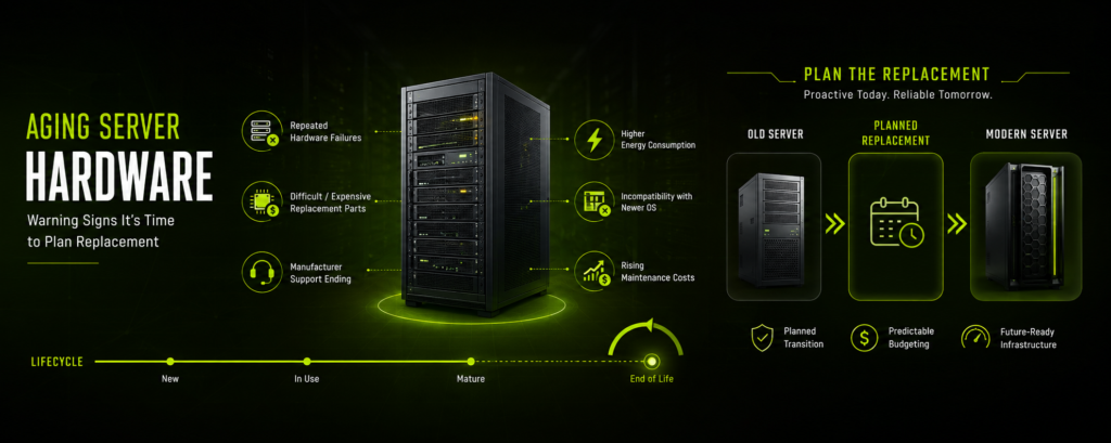In-content Aging Server & Replacement Warning