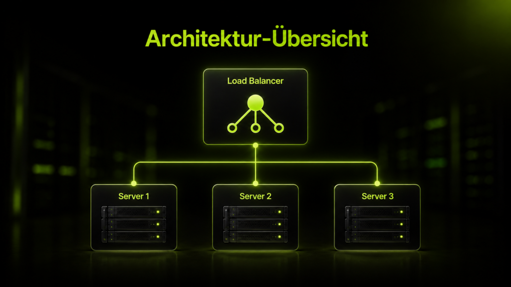 Load Balancer Architektur mit mehreren Backend-Servern